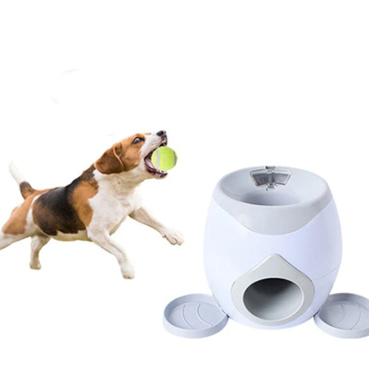 Pet Dog Food Treat Interactive Toy Automatic Pet Food Rewards Ball Launcher Tennis Ball Thrower Dog Slow Feeder Ball Game Toy