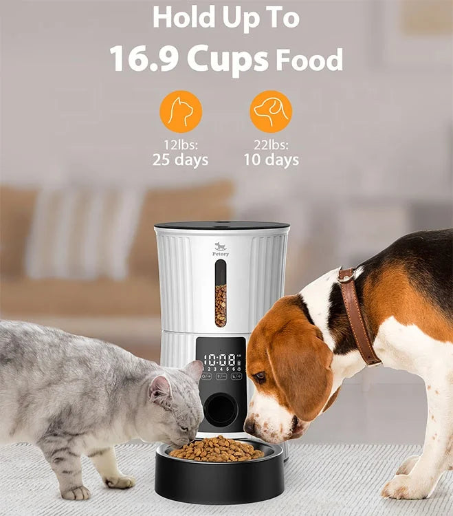 Smart Automatic Cat Dog Pet Feeder Food Dispenser Puppy Dog Stainless Food Pet Auto Bowls & Feeders For Dogs Pets Cats